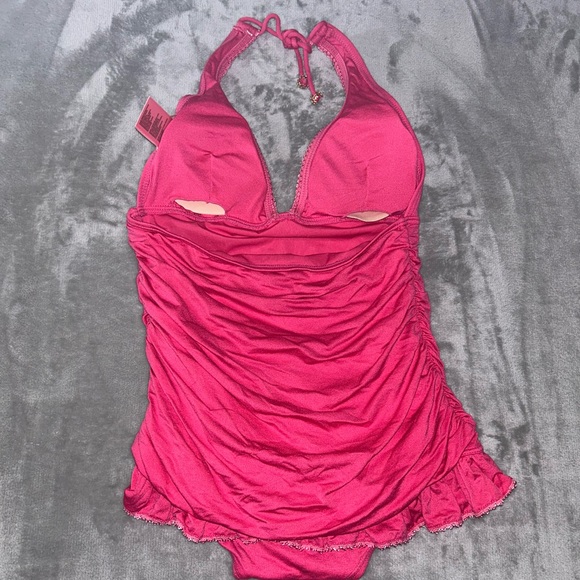 Vintage Juicy couture hot pink ruffle one piece bathing suit - Picture 8 of 16